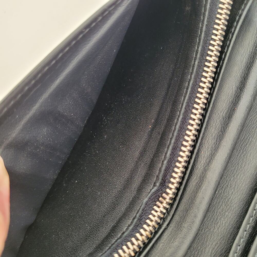Vintage Louis Vuitton Damier Brazza Wallet Colalt Blue Black Bi-Fold Large Check - Picture 5 of 15